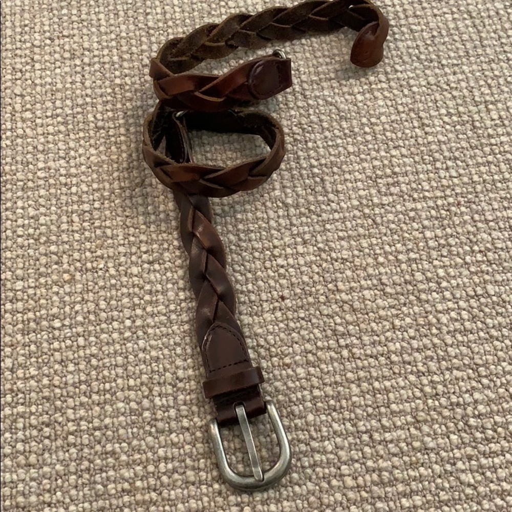 Hollister woven leather brown belt